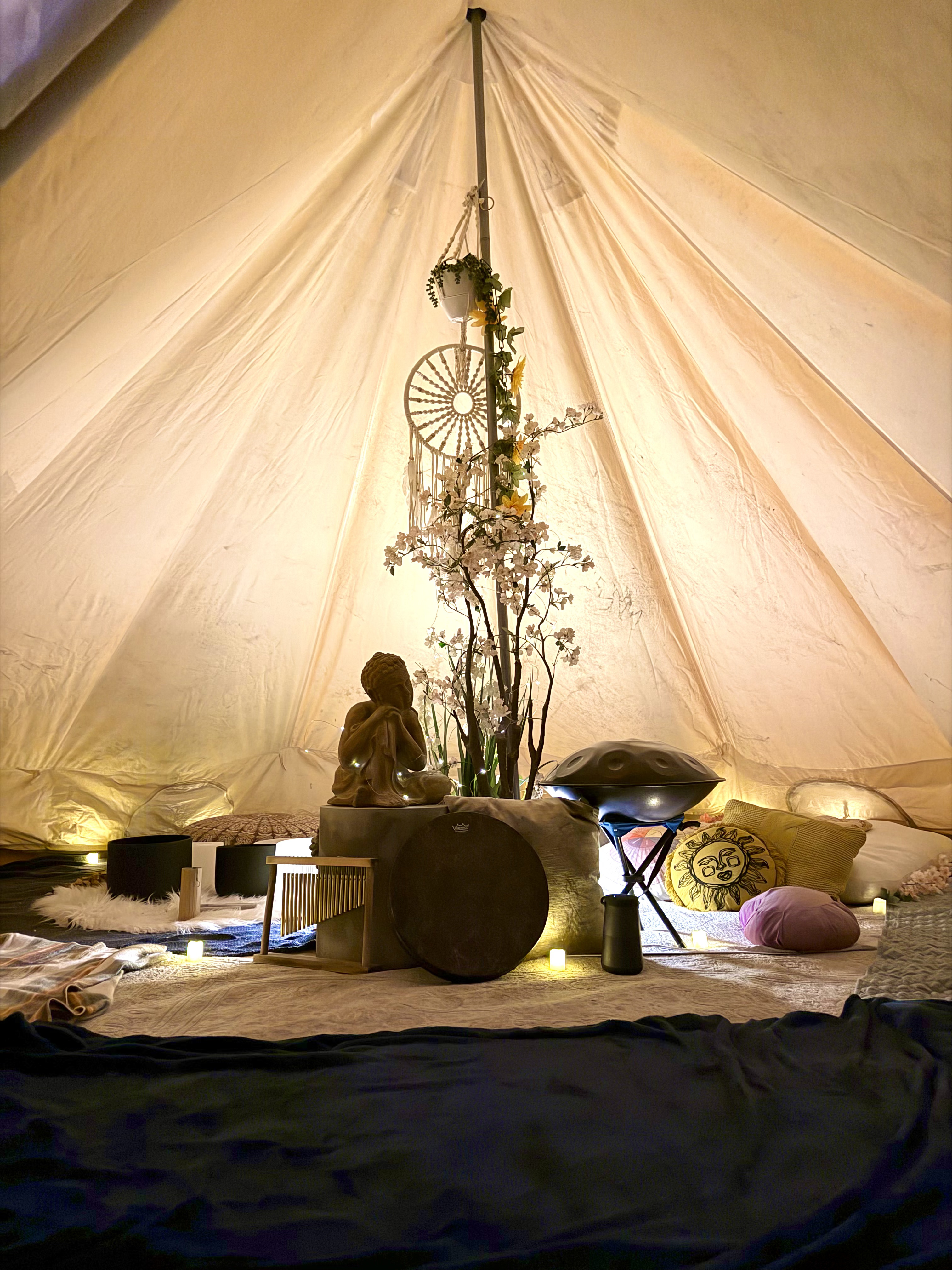 Bell tent altar interior