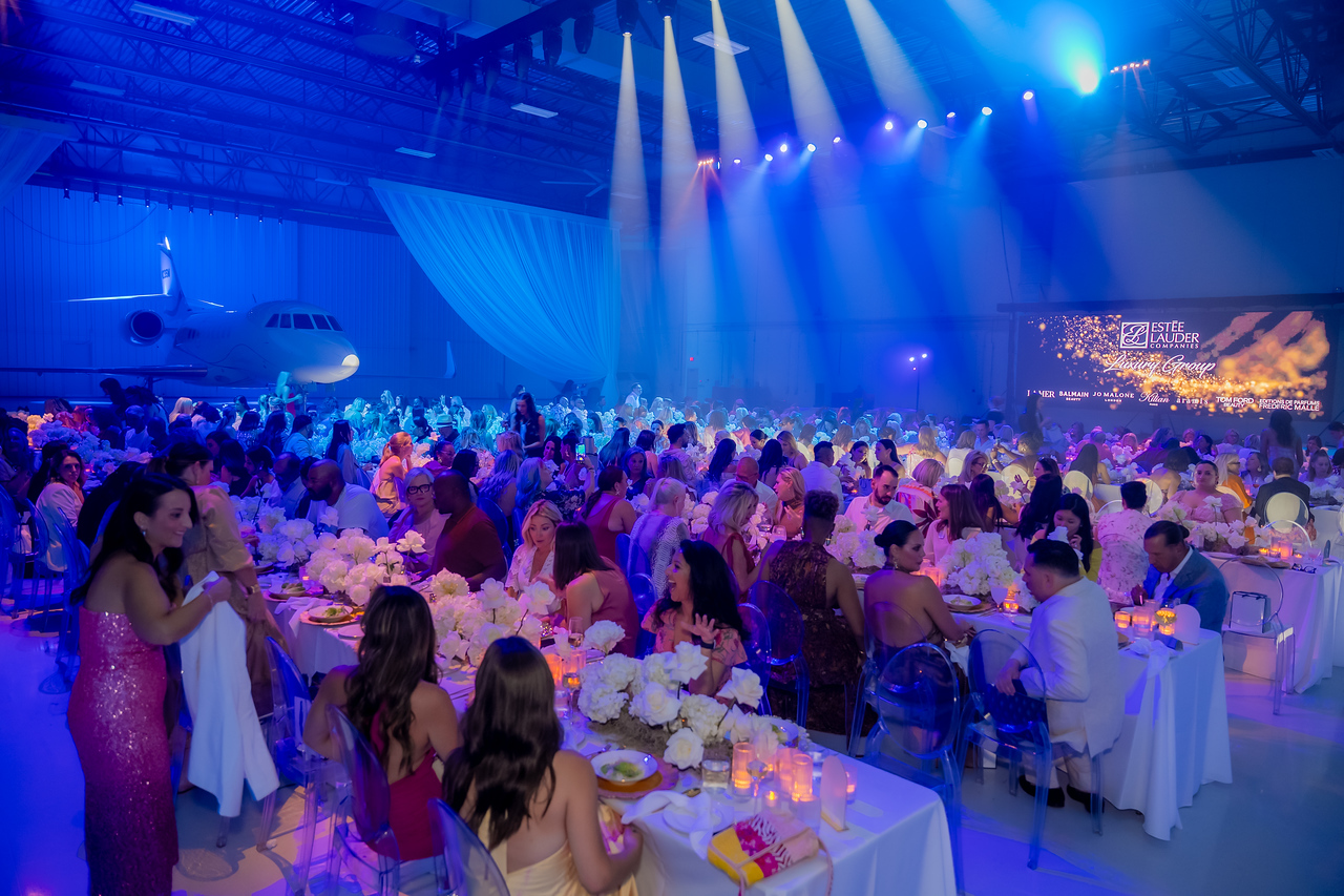 Luxury Airplane Hangar Dinner
